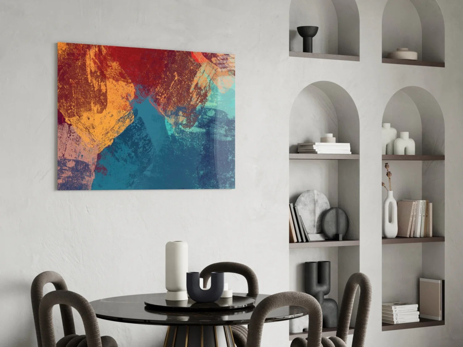 Abstract Colors Glass Wall Art - Image 5