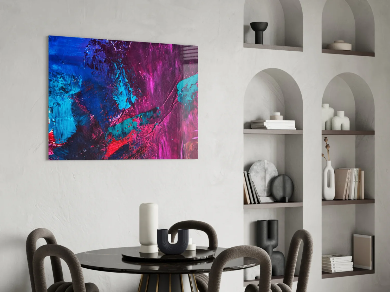 Abstract Colors Glass Wall Art - Image 5