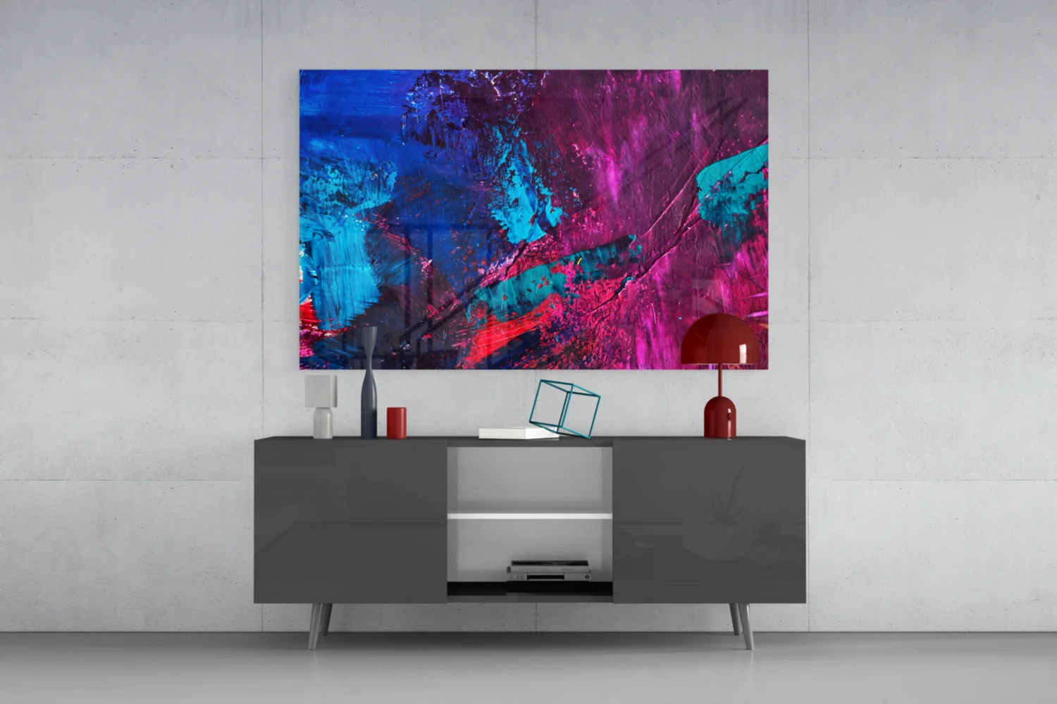 Abstract Colors Glass Wall Art - Image 8