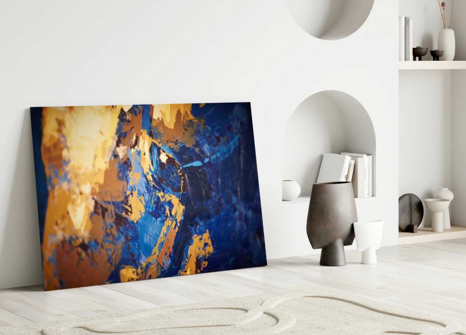 Abstract Colors Glass Wall Art - Image 3