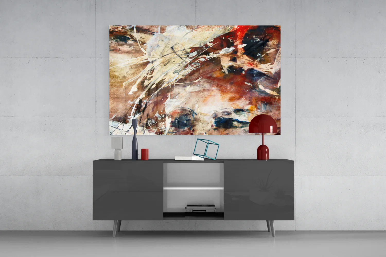 Abstract Colors Glass Wall Art - Image 8