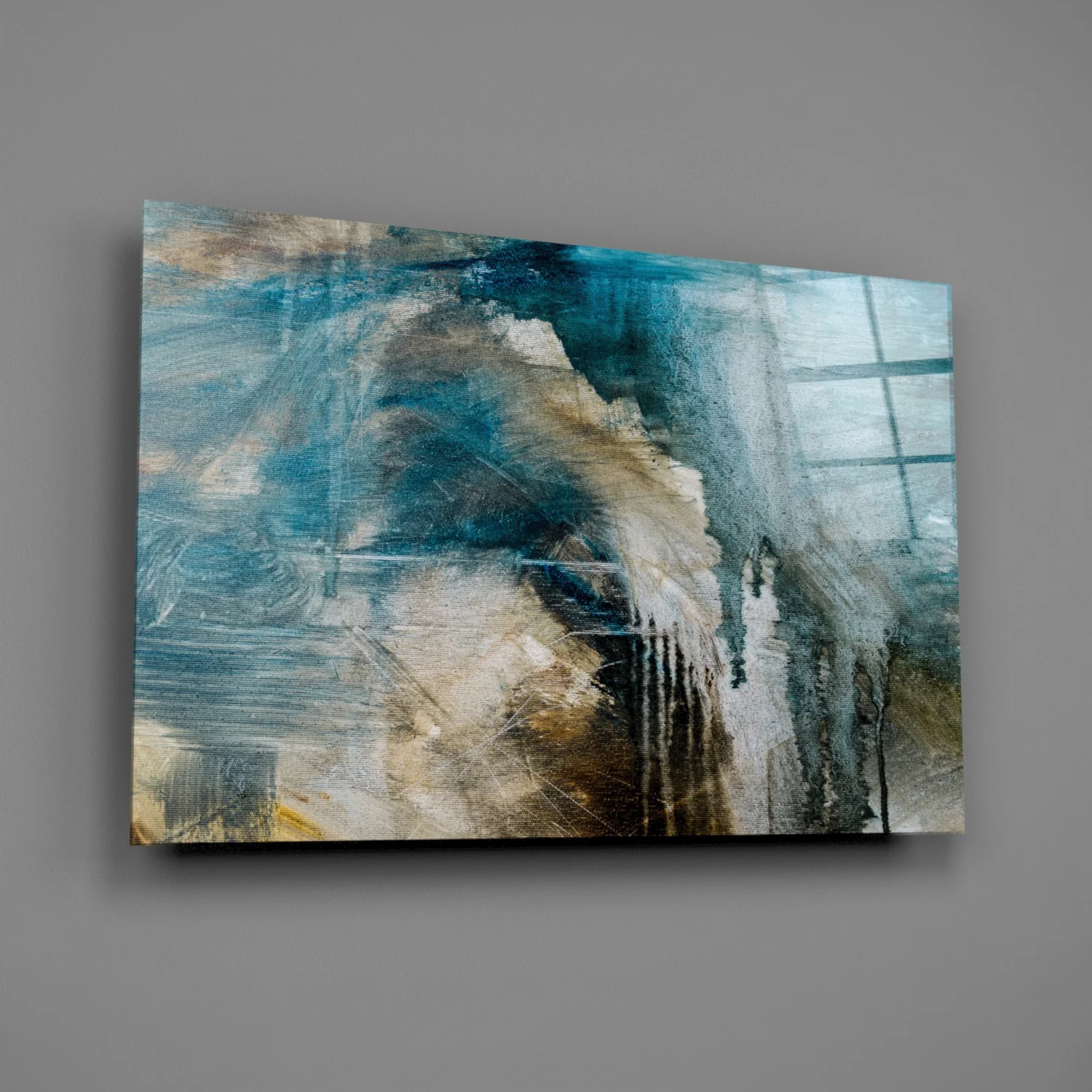 Abstract Colors Glass Wall Art - Image 2