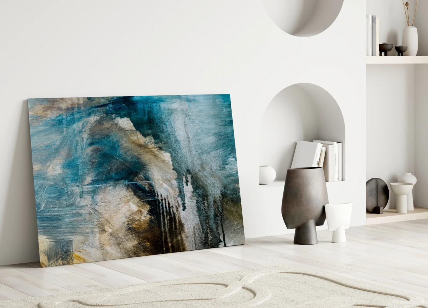 Abstract Colors Glass Wall Art - Image 3
