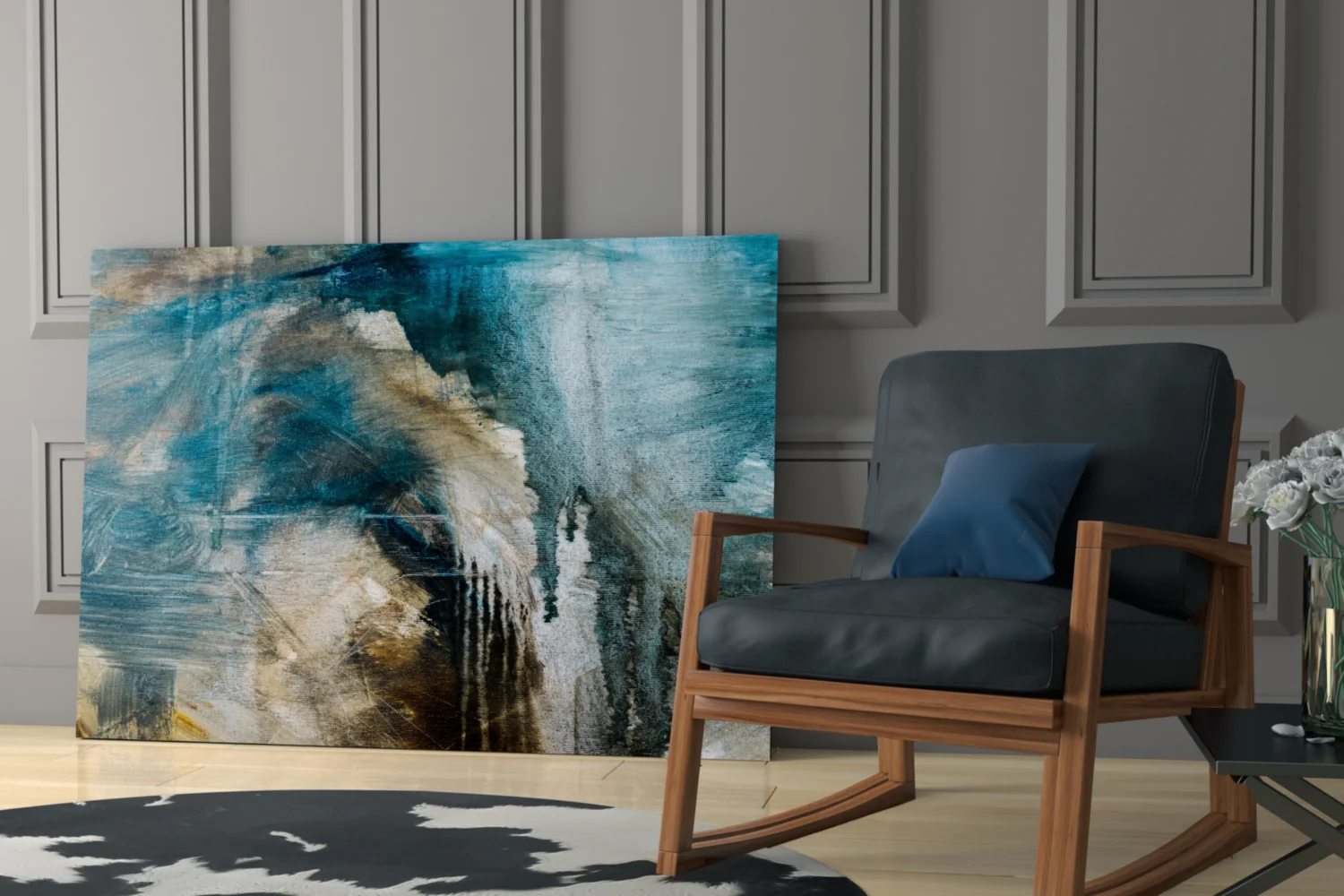 Abstract Colors Glass Wall Art - Image 6