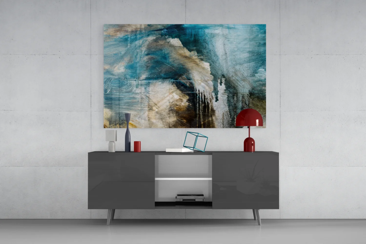 Abstract Colors Glass Wall Art - Image 8
