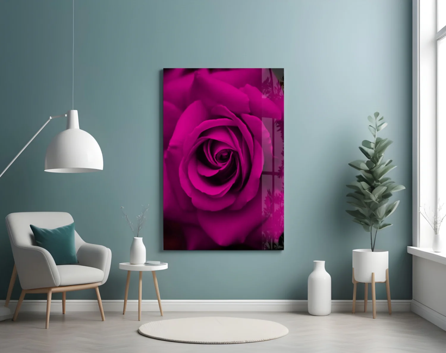 Rose Glass Wall Art - Image 4