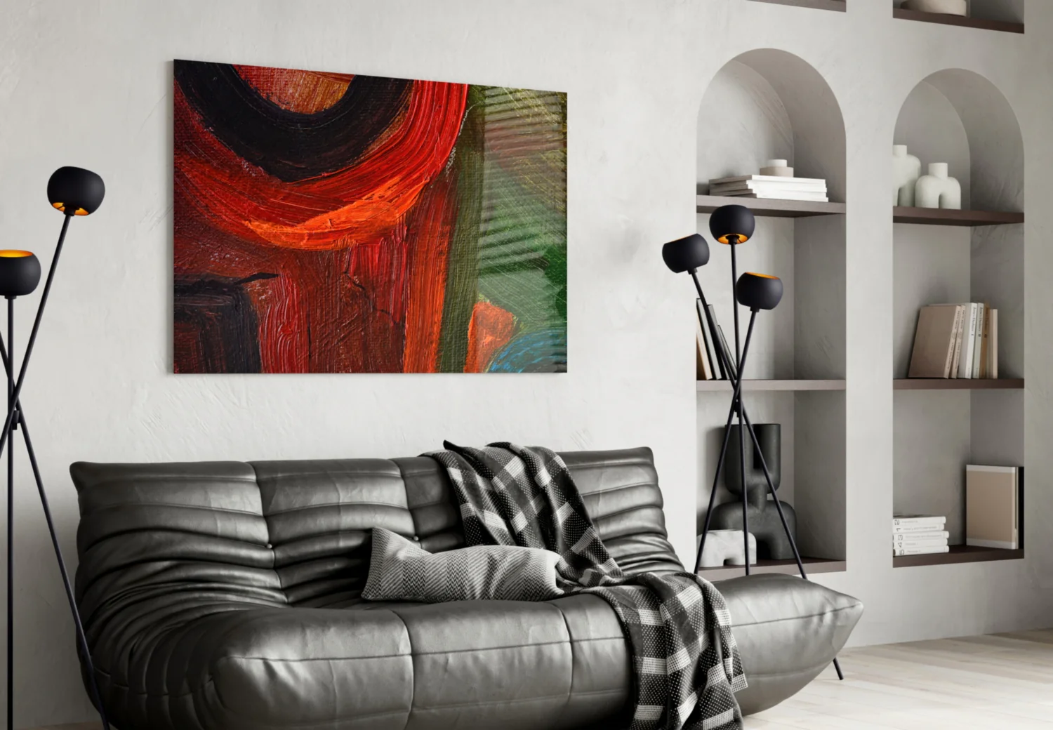 Abstract Glass Wall Art - Image 4