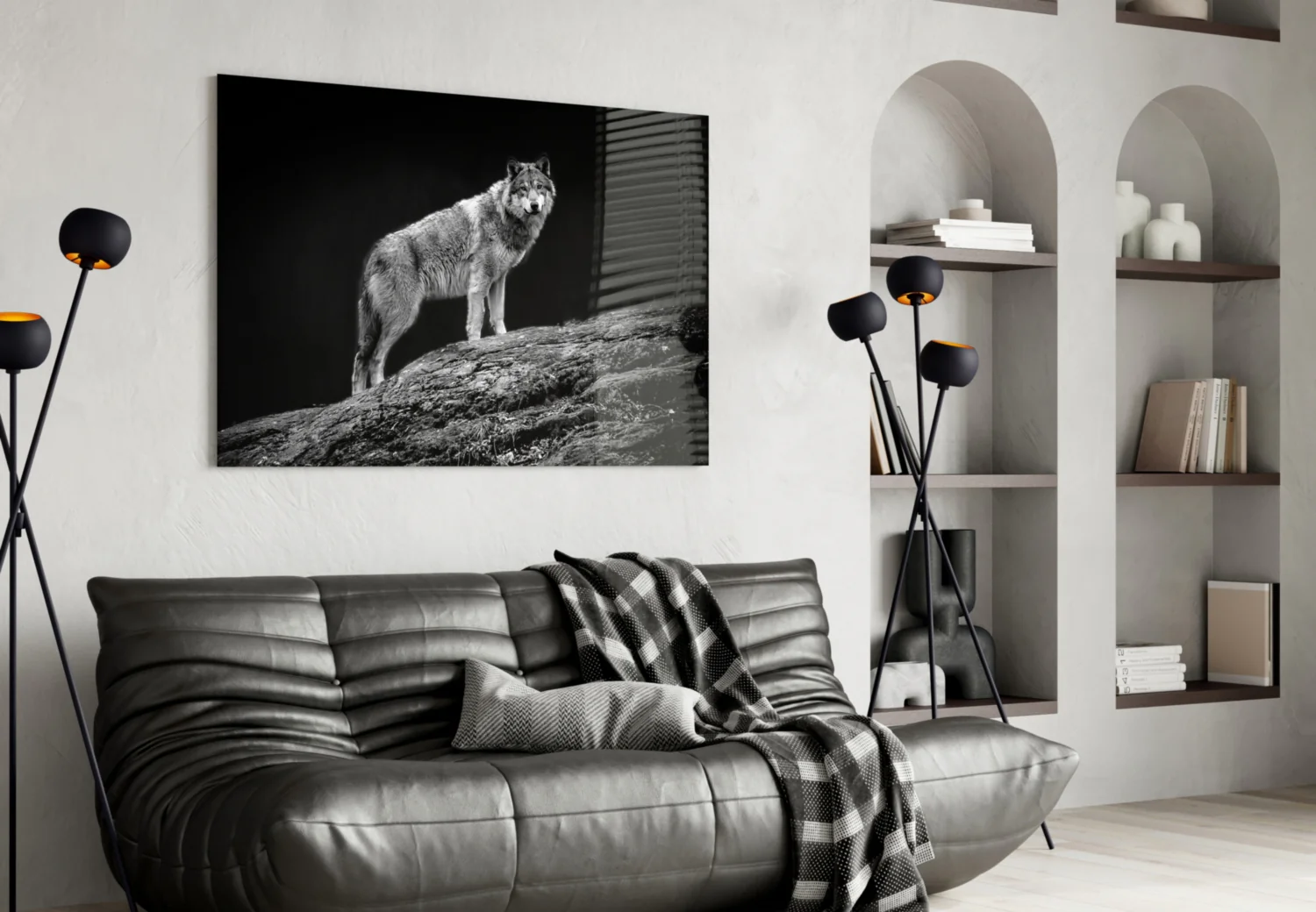 Wolf Glass Wall Art - Image 4