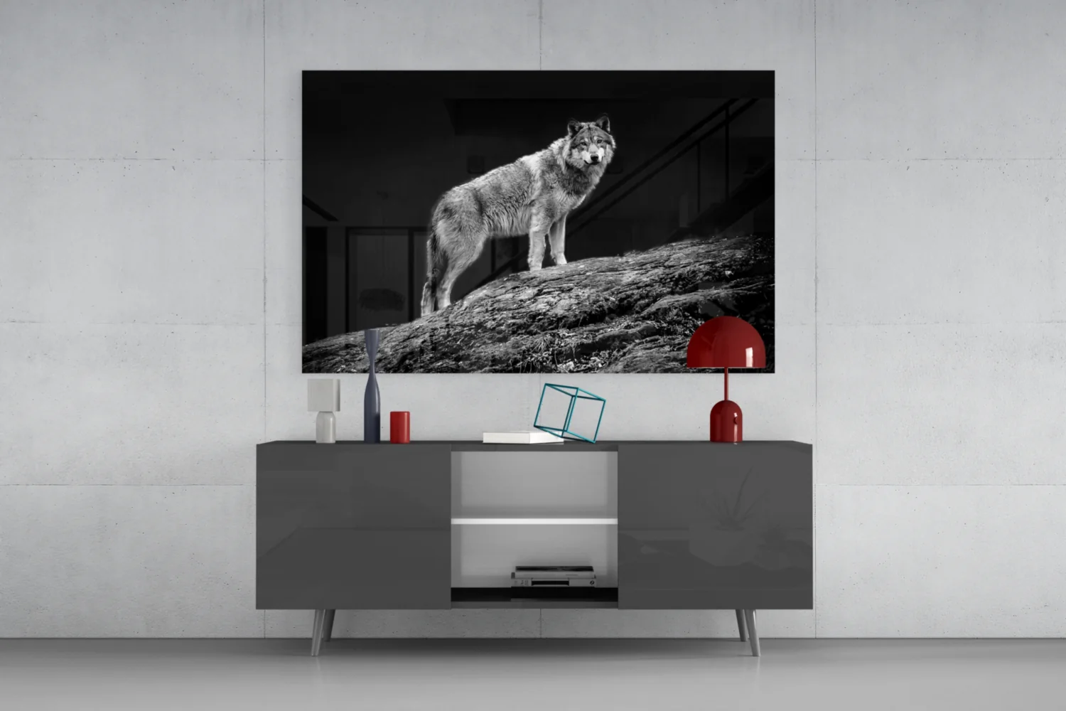 Wolf Glass Wall Art - Image 8
