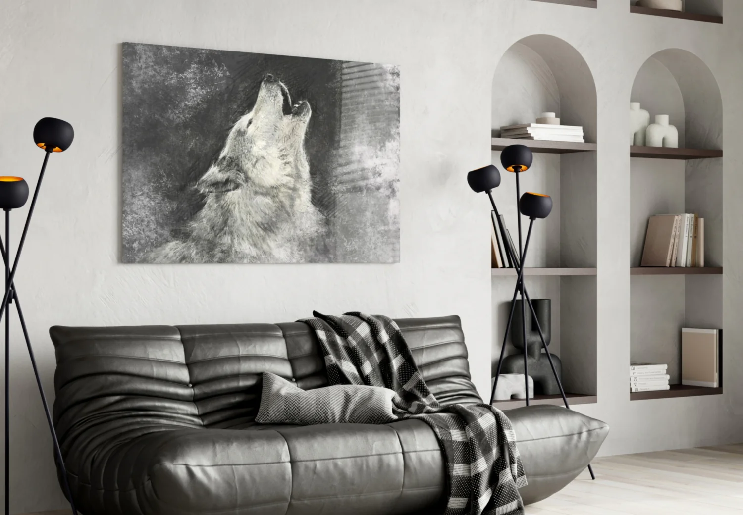 Wolf Glass Wall Art - Image 4
