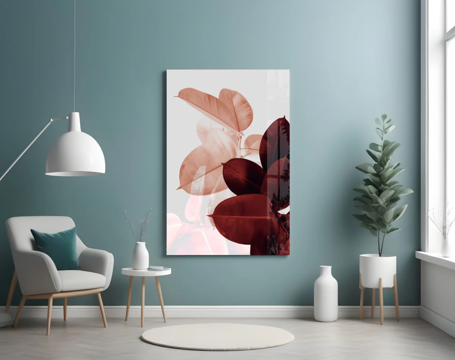 Leaves Glass Wall Art - Image 4