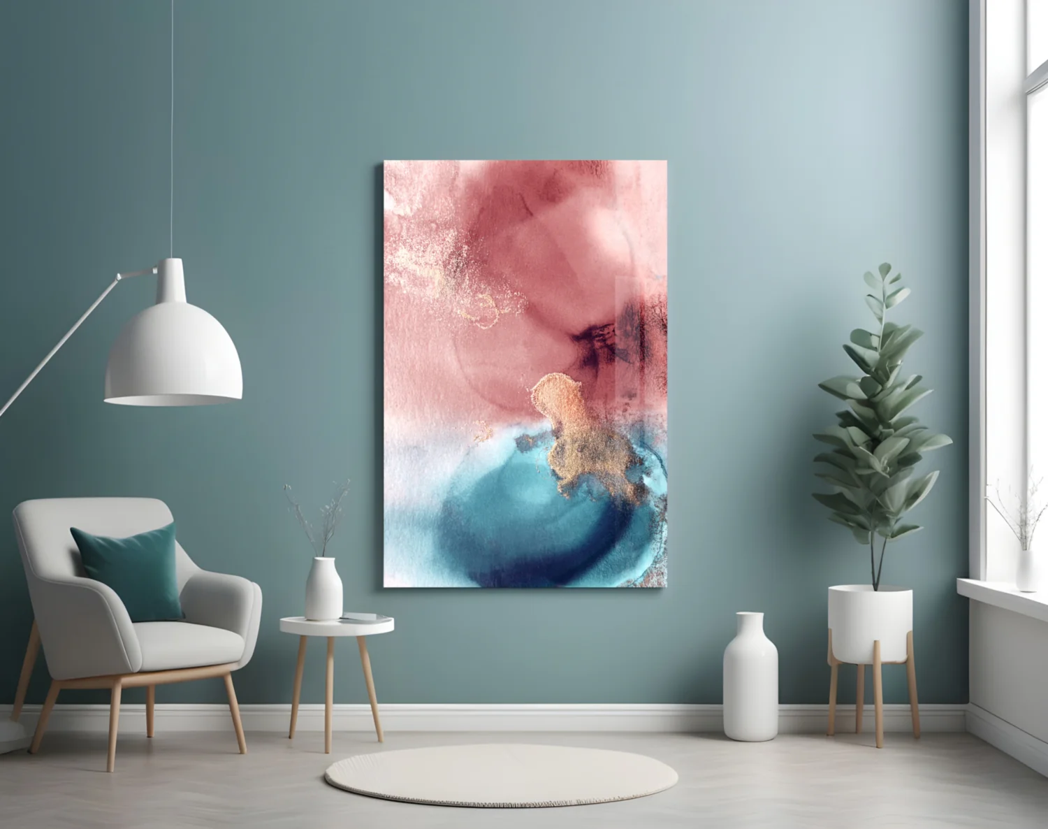 Abstract Glass Wall Art - Image 4
