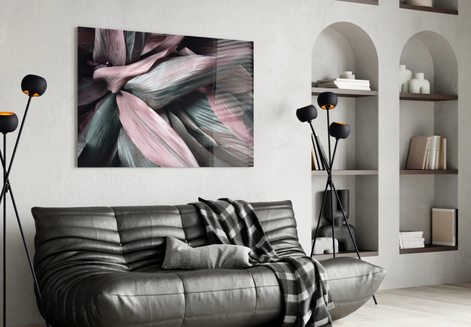 Leaves Glass Wall Art - Image 4