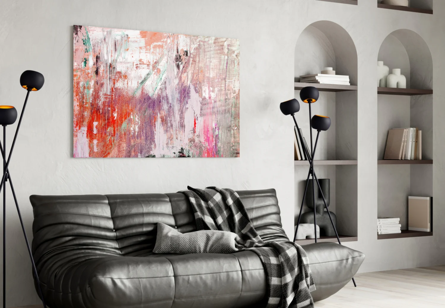 Abstract Glass Wall Art - Image 4