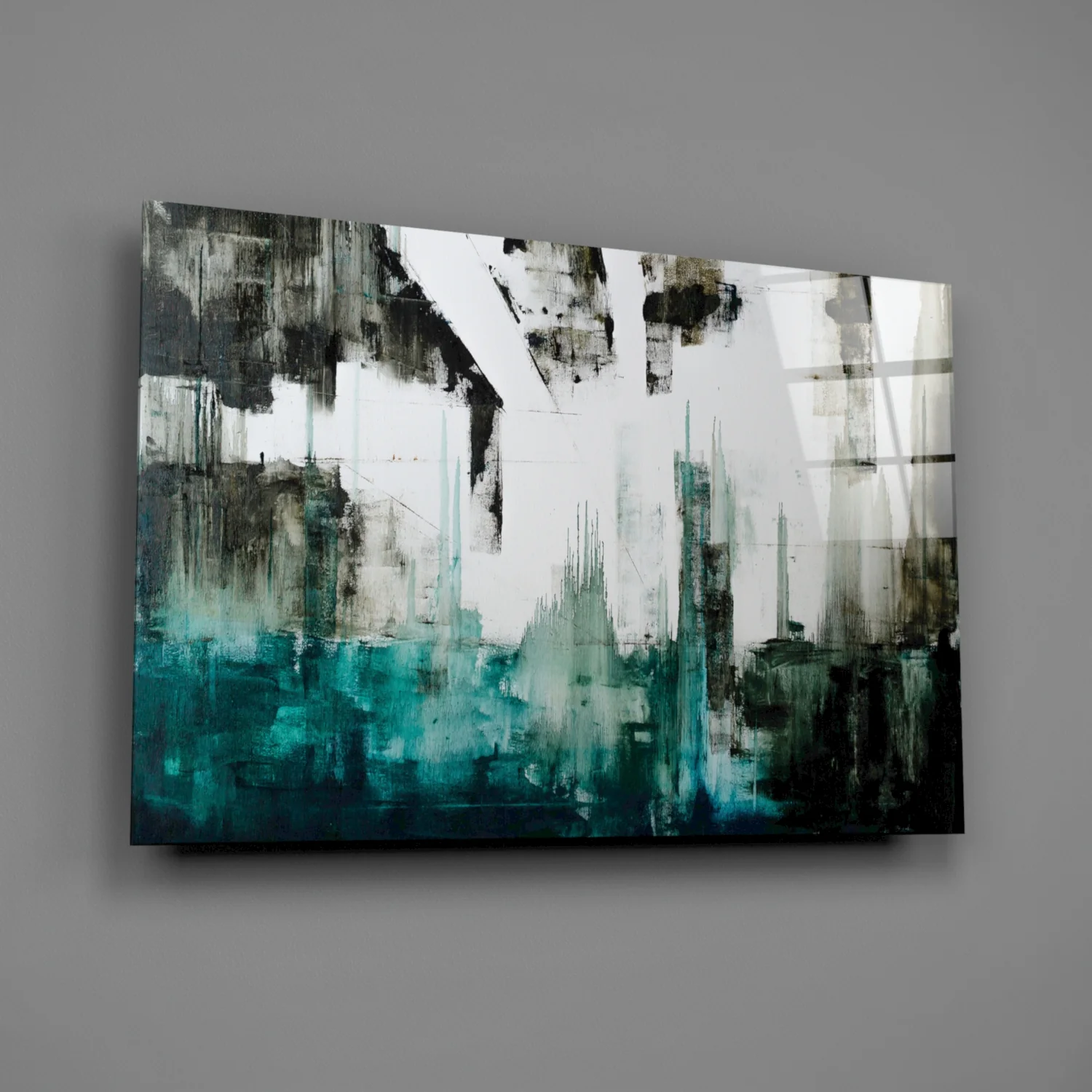 Abstract Glass Wall Art - Image 2