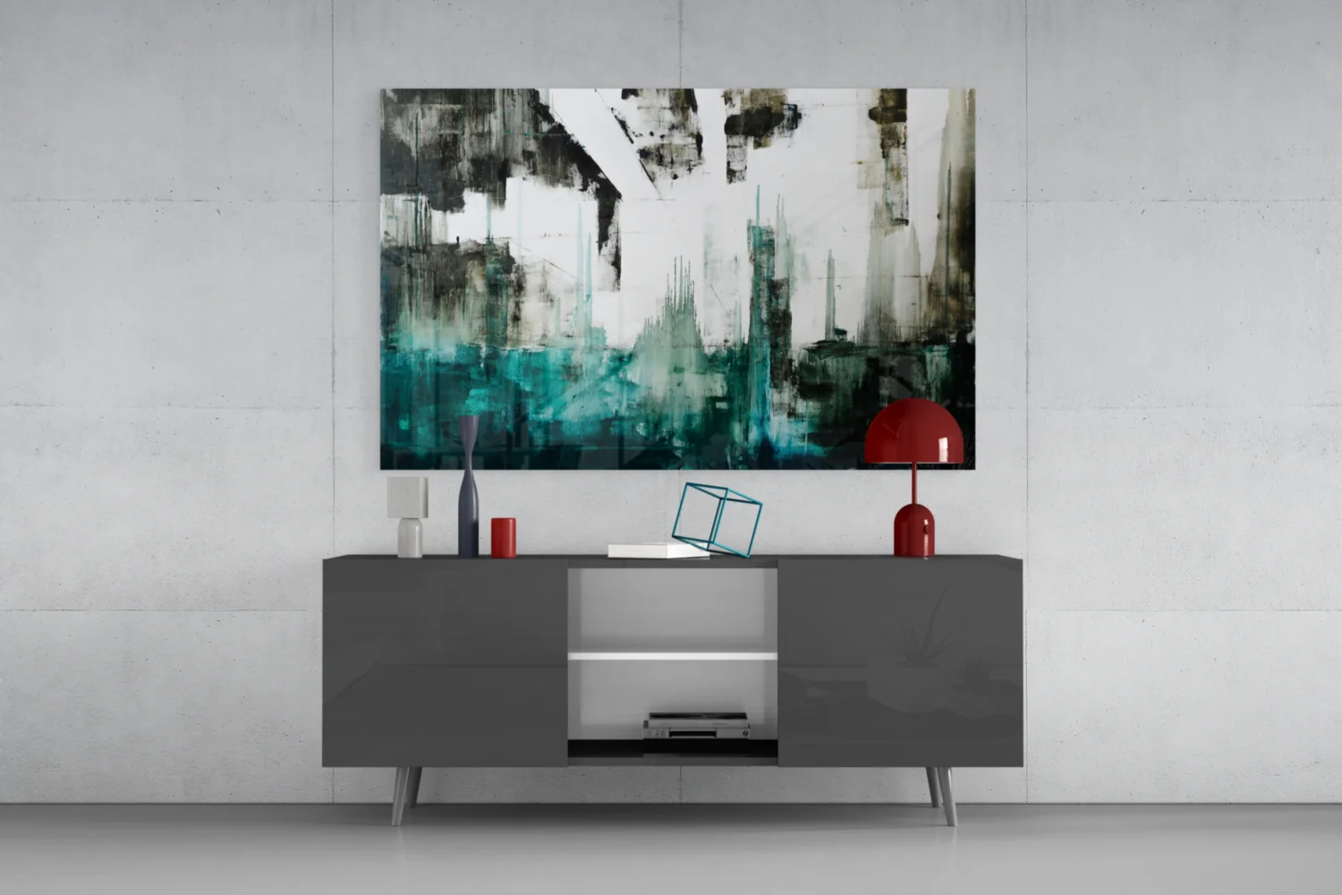 Abstract Glass Wall Art - Image 8