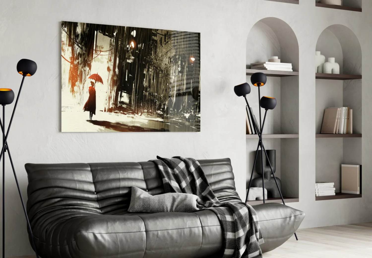 Rainy City Glass Wall Art - Image 4