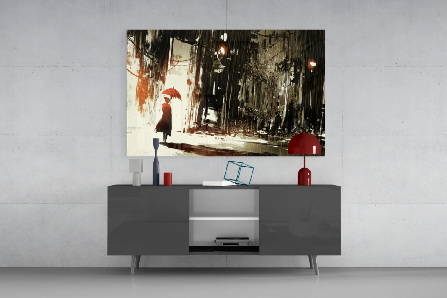 Rainy City Glass Wall Art - Image 8