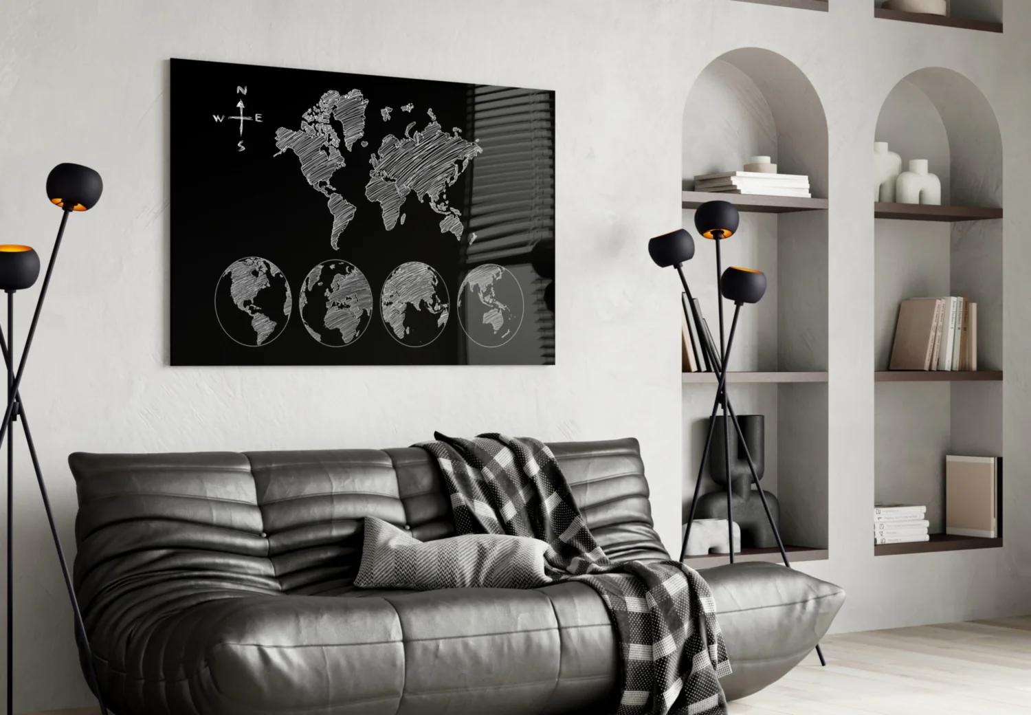 Continents Glass Wall Art - Image 4