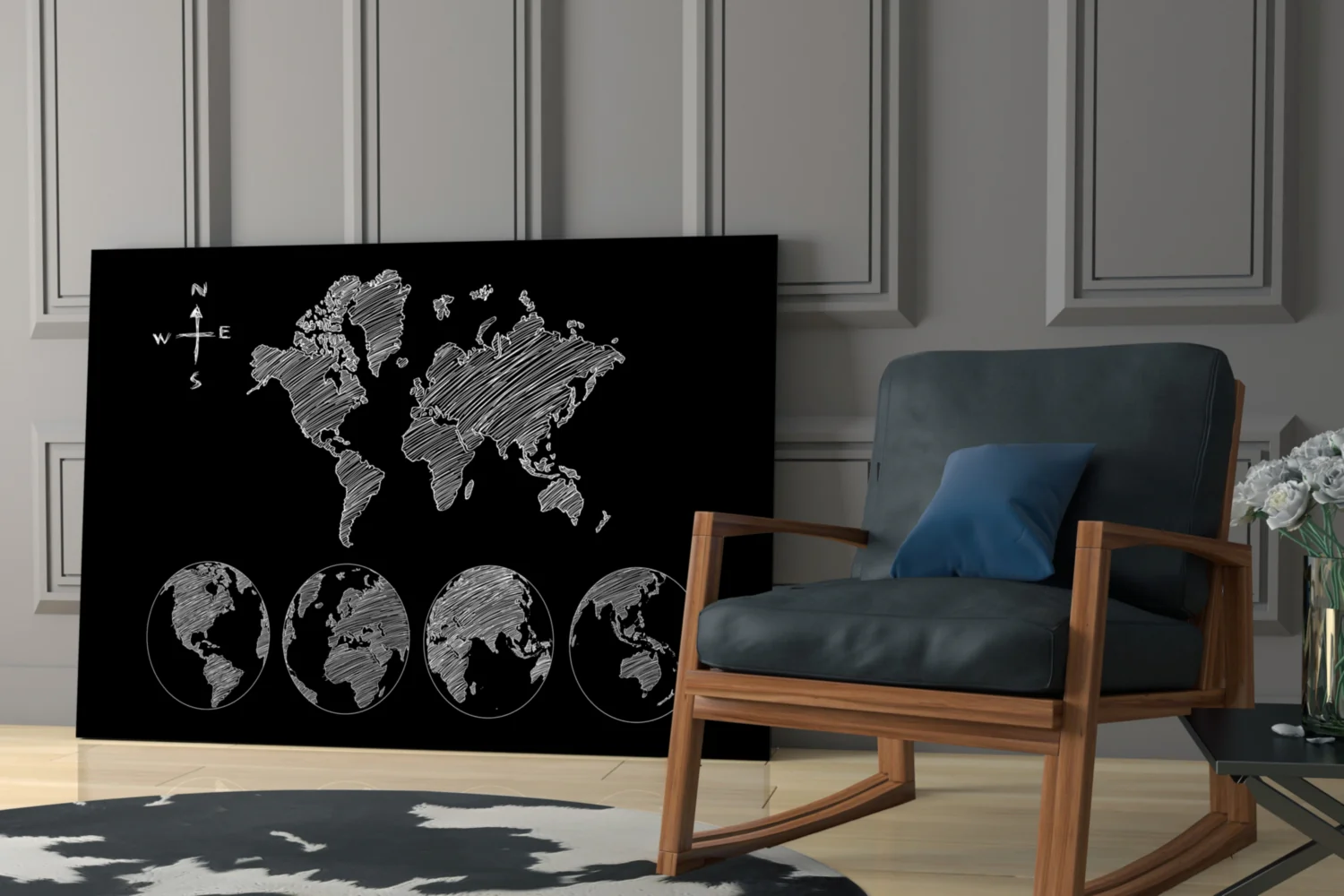 Continents Glass Wall Art - Image 6