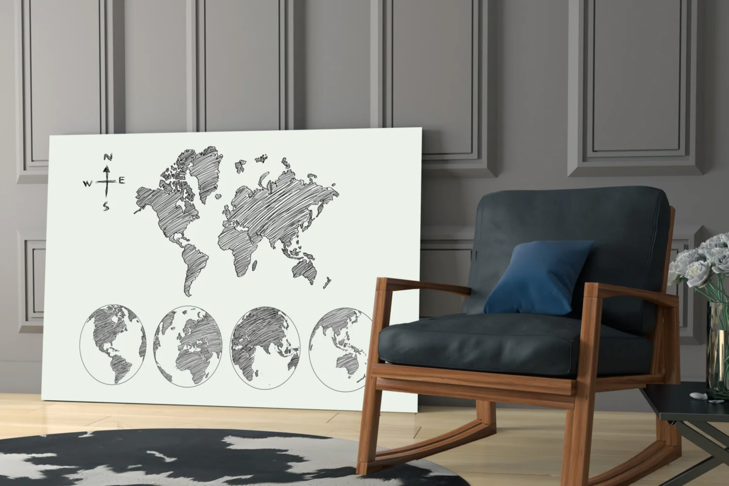 Continents Glass Wall Art - Image 6