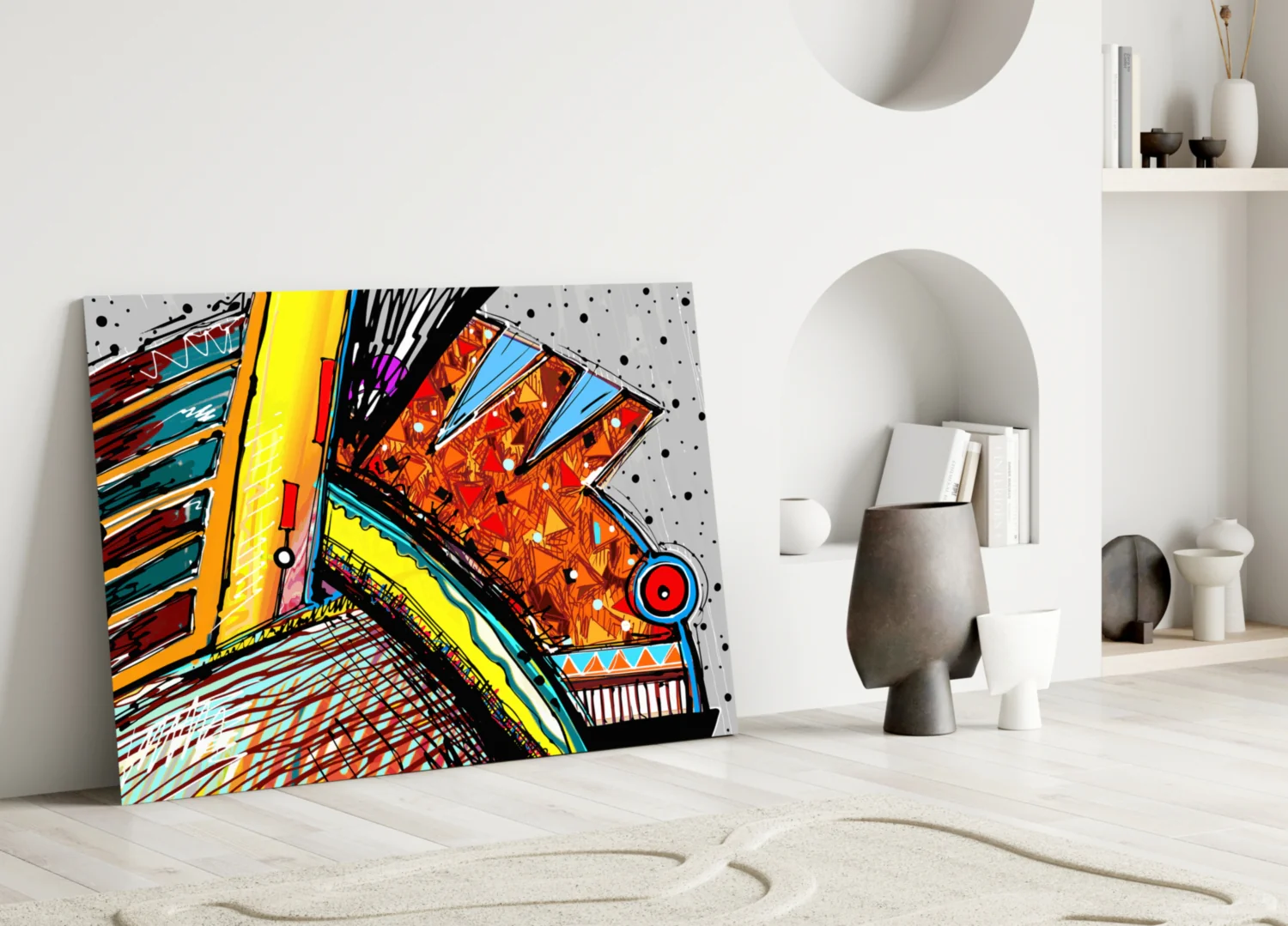 Abstract Chameleon Glass Wall Art - Image 3