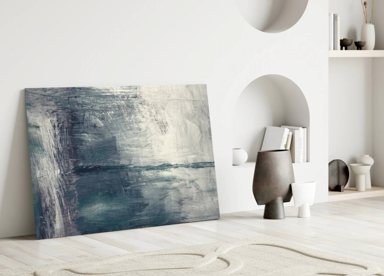 Abstract Colors Glass Wall Art - Image 3