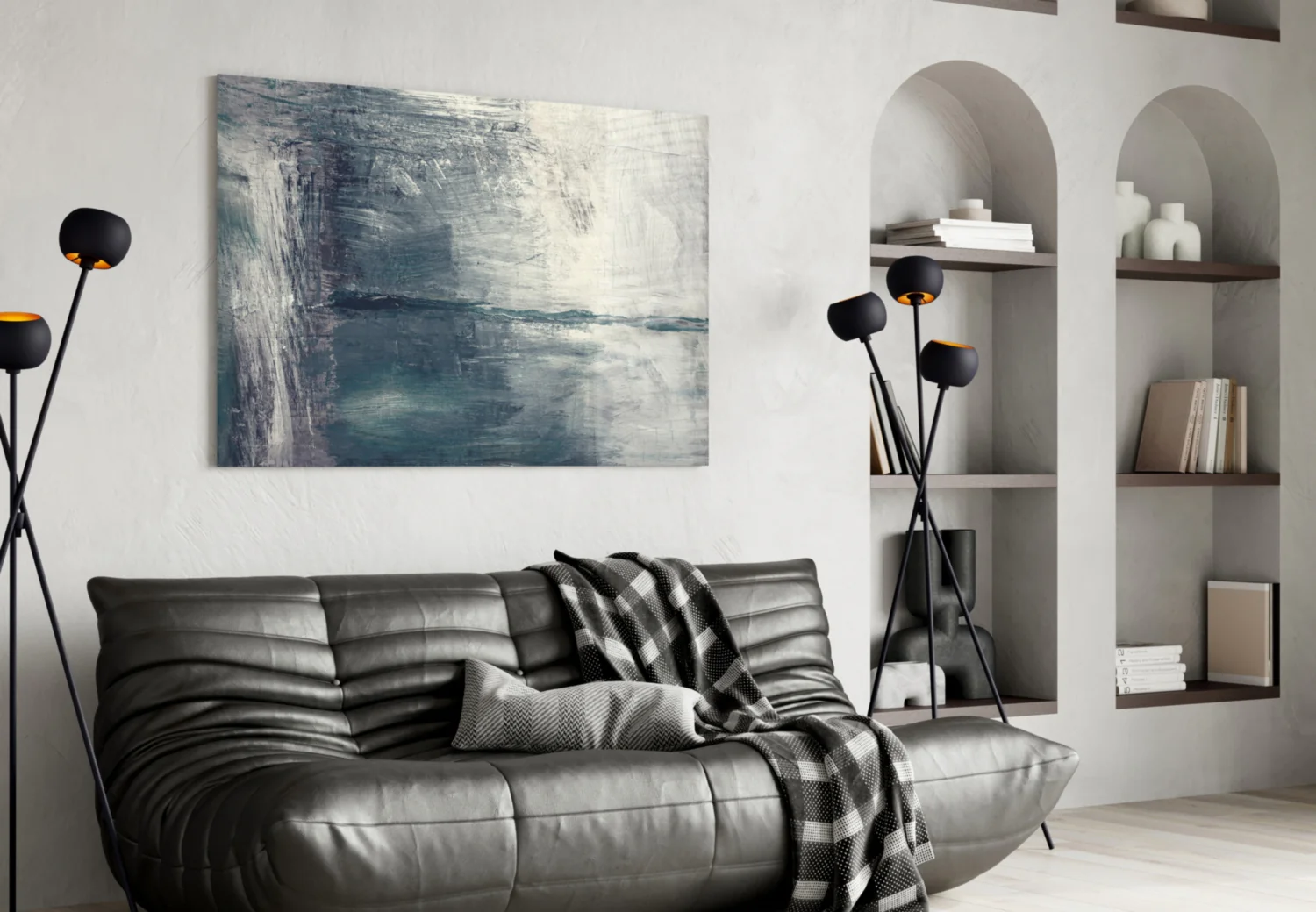 Abstract Colors Glass Wall Art - Image 4