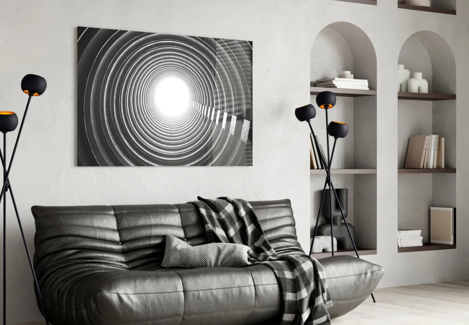 Geometric Structures Glass Wall Art - Image 4