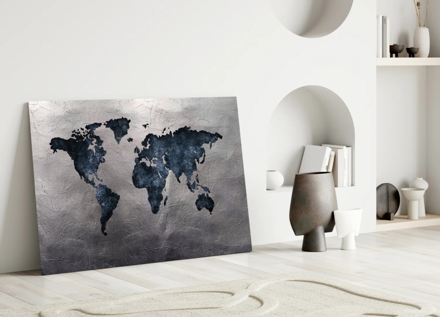 World Map Glass Wall Art - Image 3