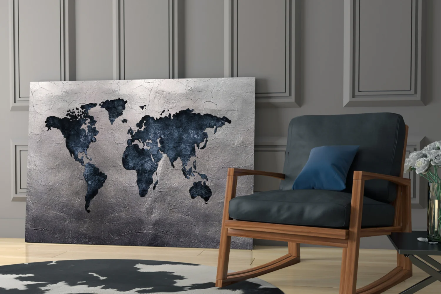 World Map Glass Wall Art - Image 6