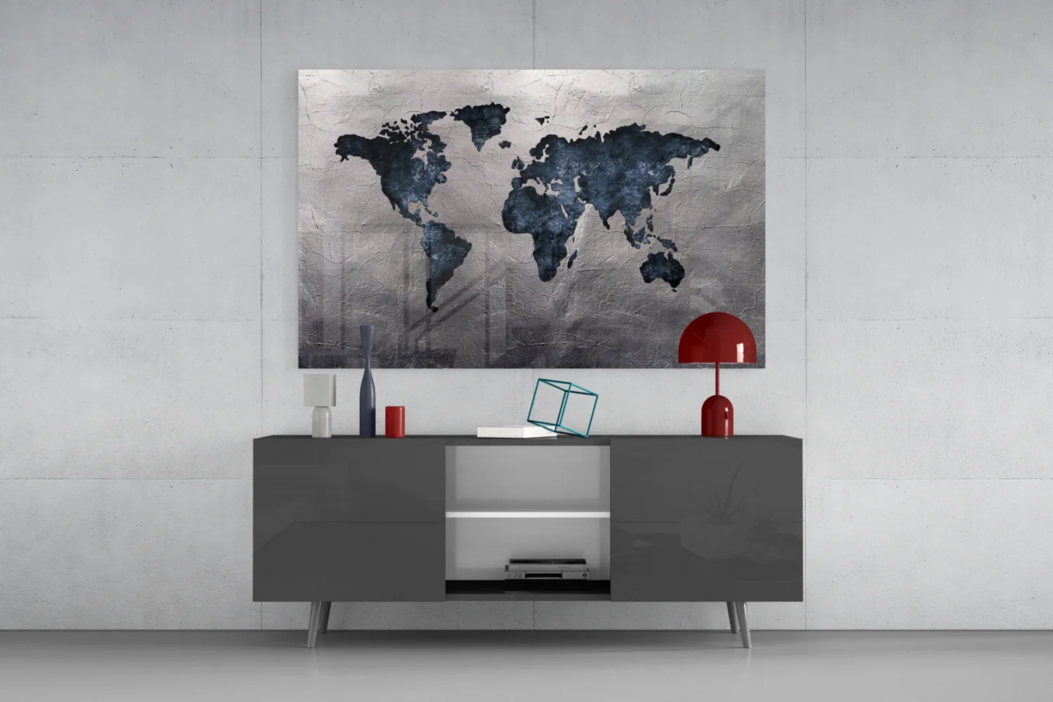 World Map Glass Wall Art - Image 8