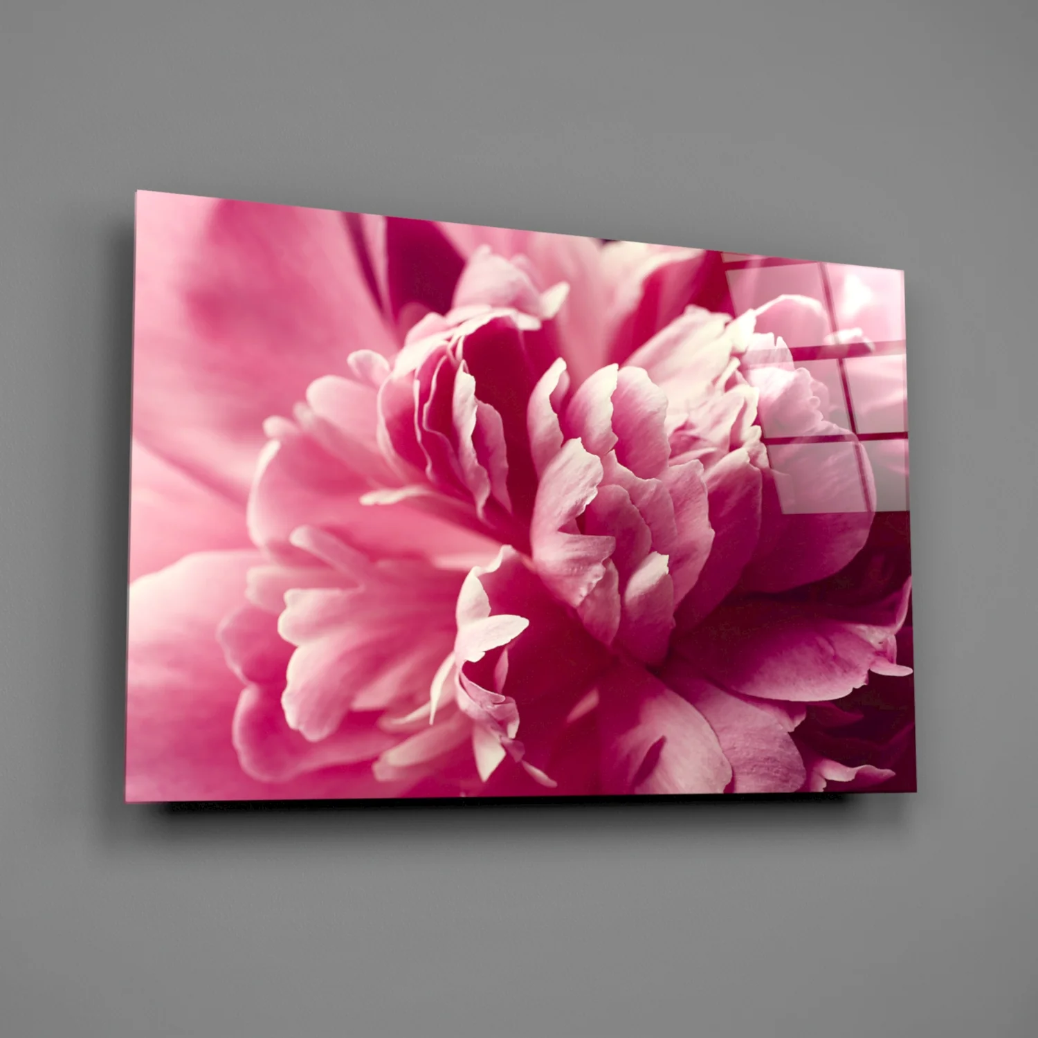 Pink Flower Glass Wall Art - Image 2