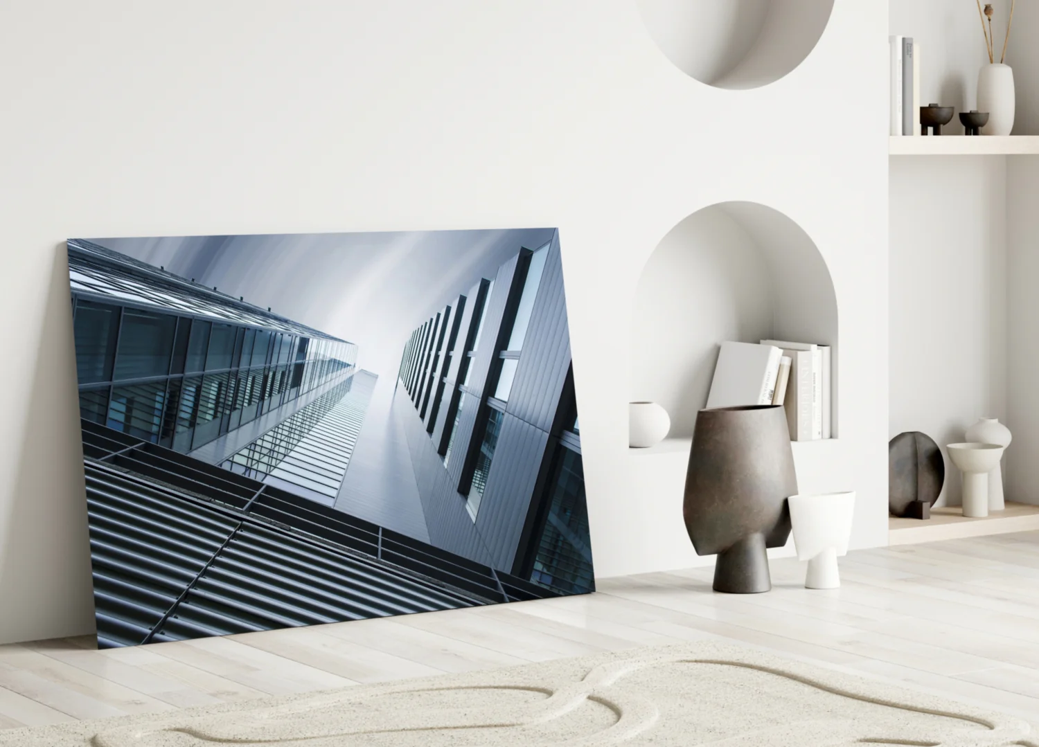 Geometric Structures Glass Wall Art - Image 3
