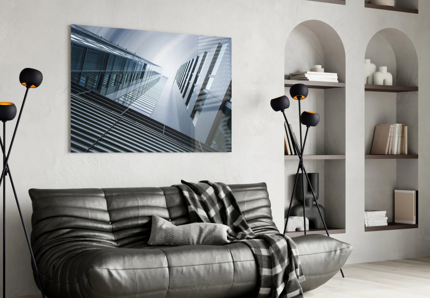 Geometric Structures Glass Wall Art - Image 4