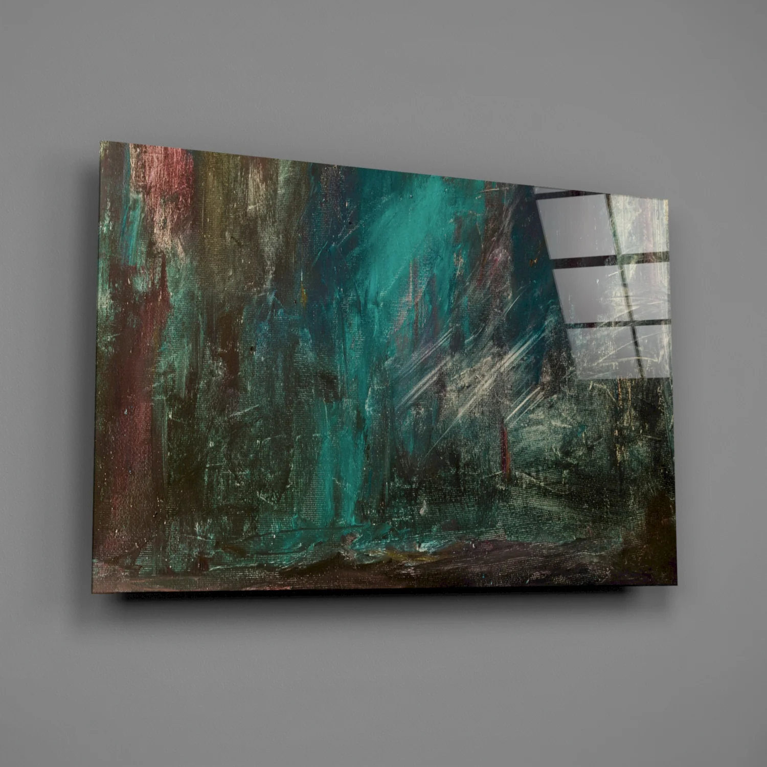 Abstract Colors Glass Wall Art - Image 2