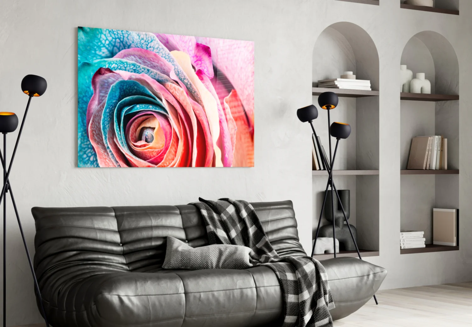 Colored Rose Glass Wall Art - Image 4