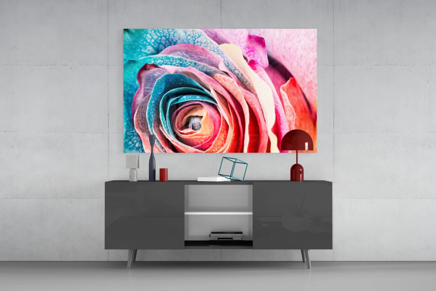 Colored Rose Glass Wall Art - Image 8