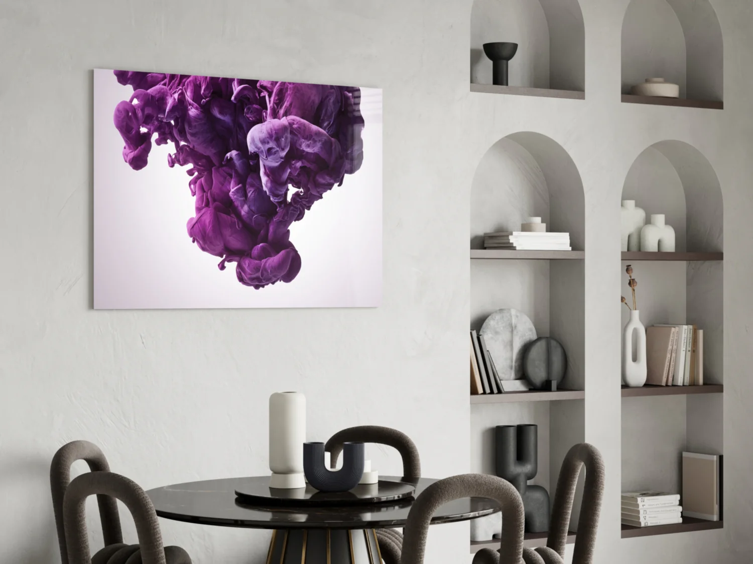 Purple Smoke Glass Wall Art - Image 5