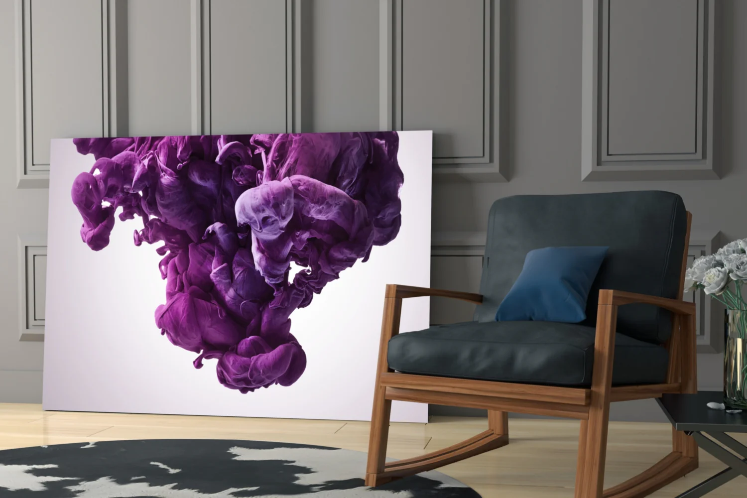Purple Smoke Glass Wall Art - Image 6