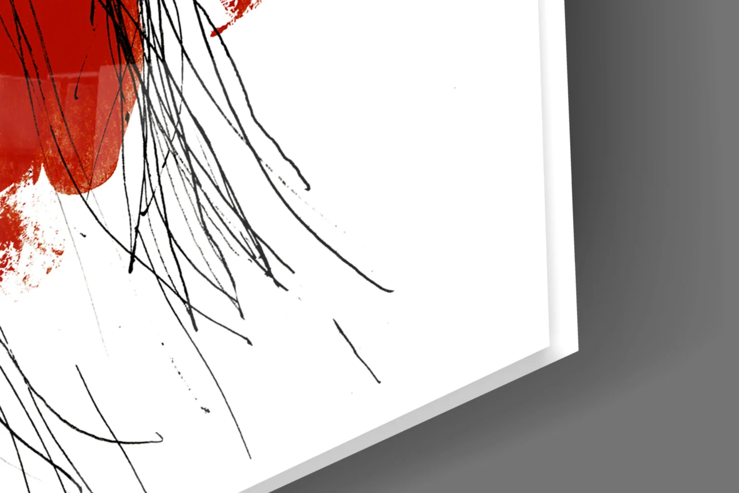 Red Thoughts Glass Wall Art - Image 7