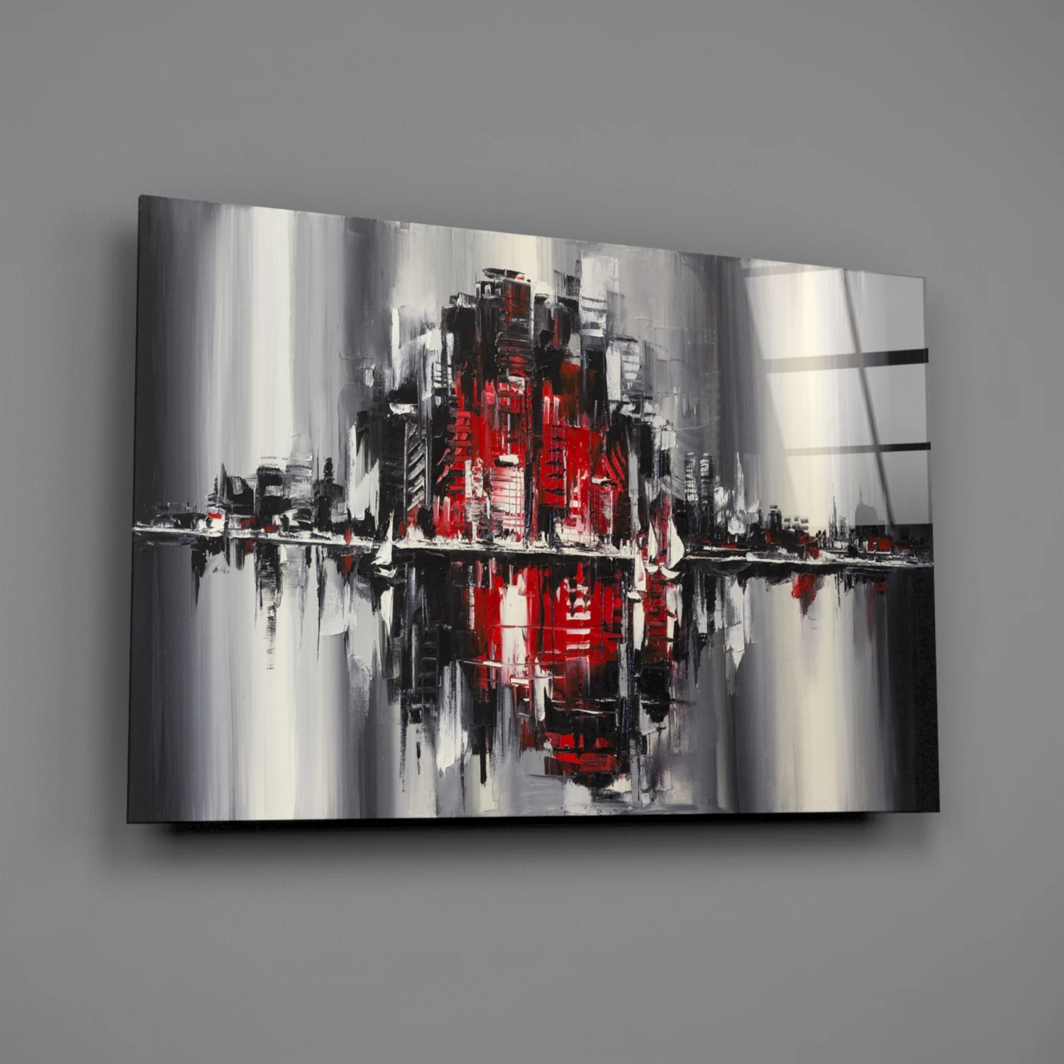 City Reflection Glass Wall Art - Image 2