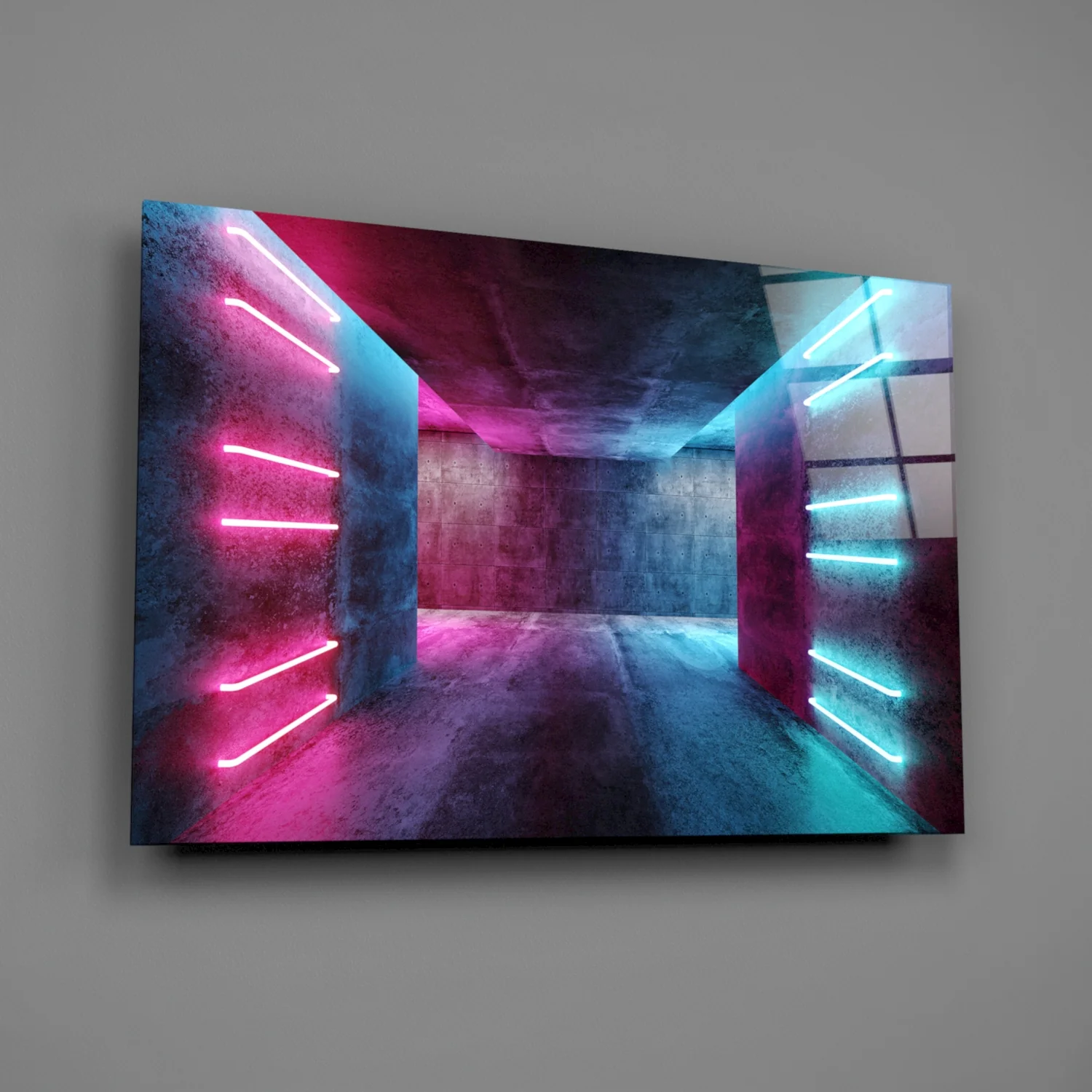 Neon Lights Glass Wall Art - Image 2