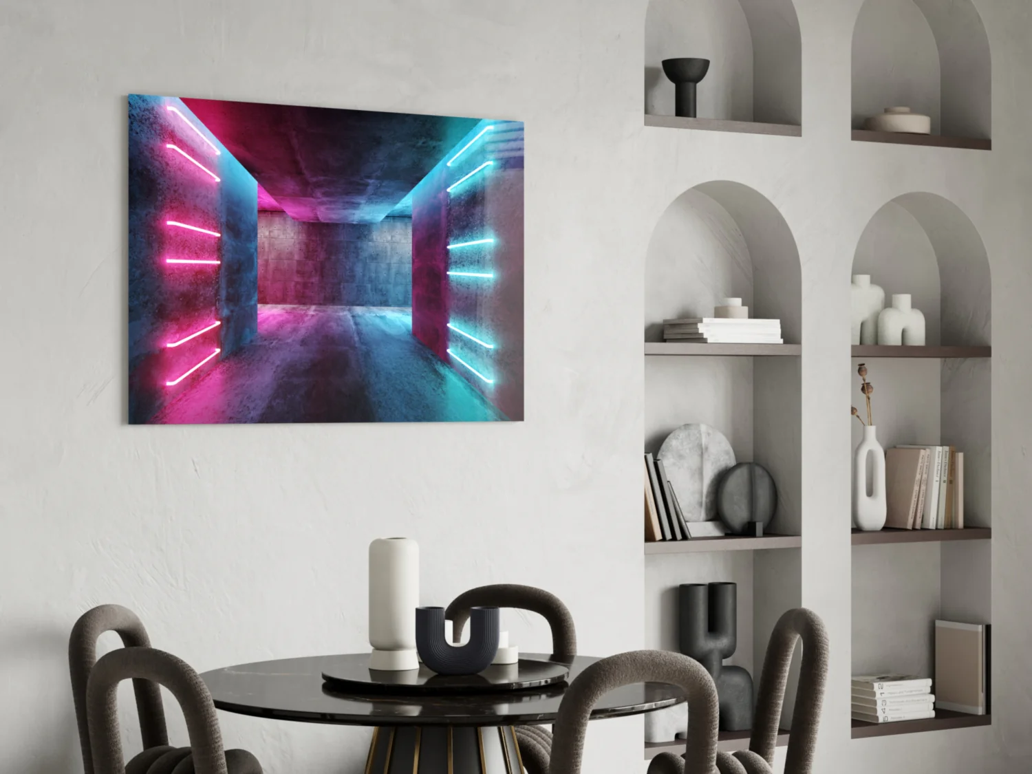 Neon Lights Glass Wall Art - Image 5