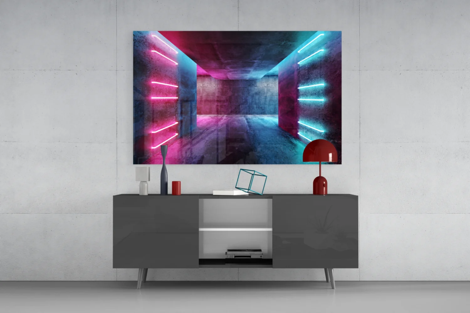 Neon Lights Glass Wall Art - Image 8