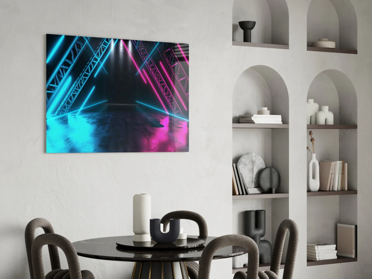 Neon Lights Glass Wall Art - Image 5