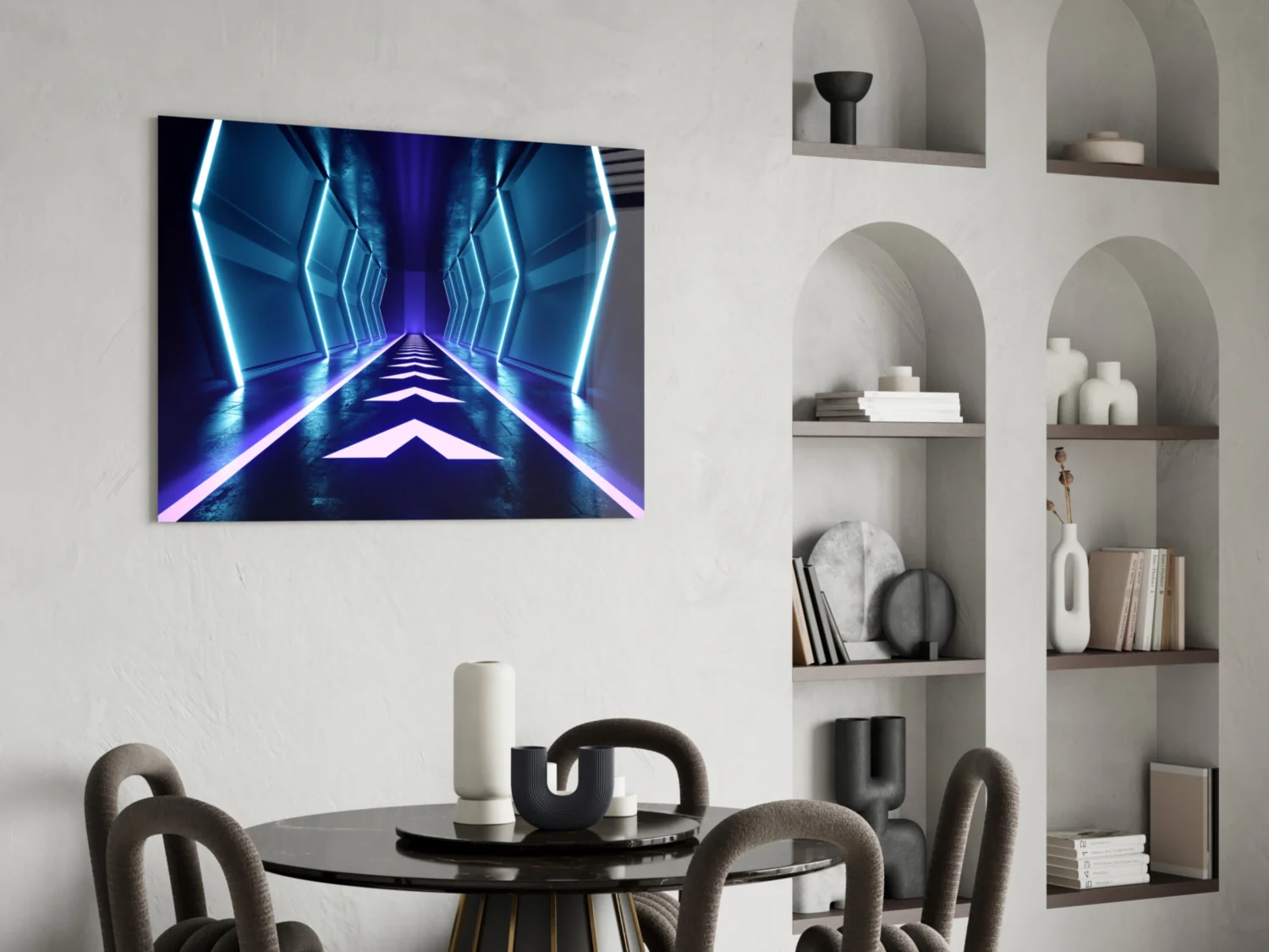 Neon Lights Glass Wall Art - Image 5