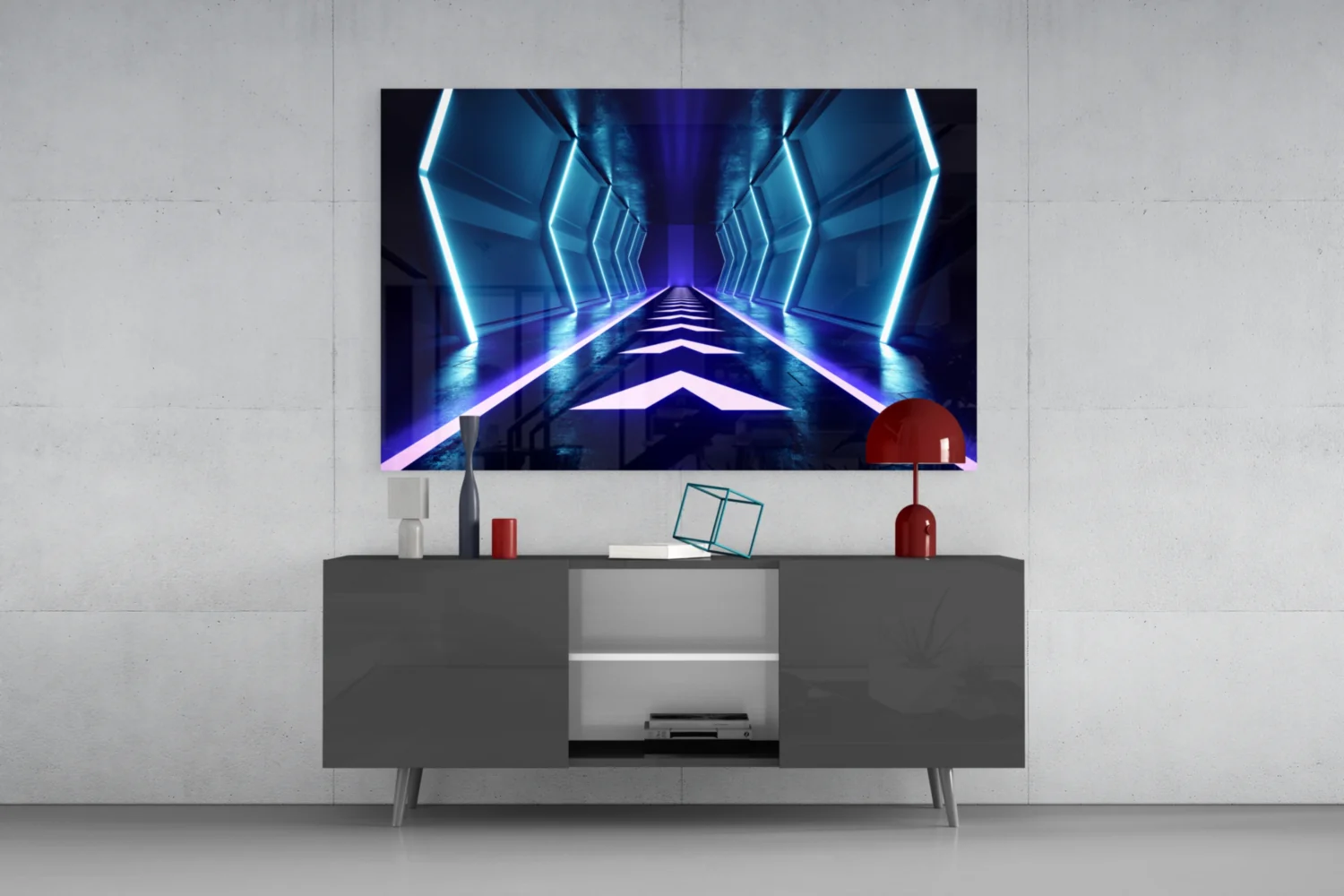 Neon Lights Glass Wall Art - Image 8