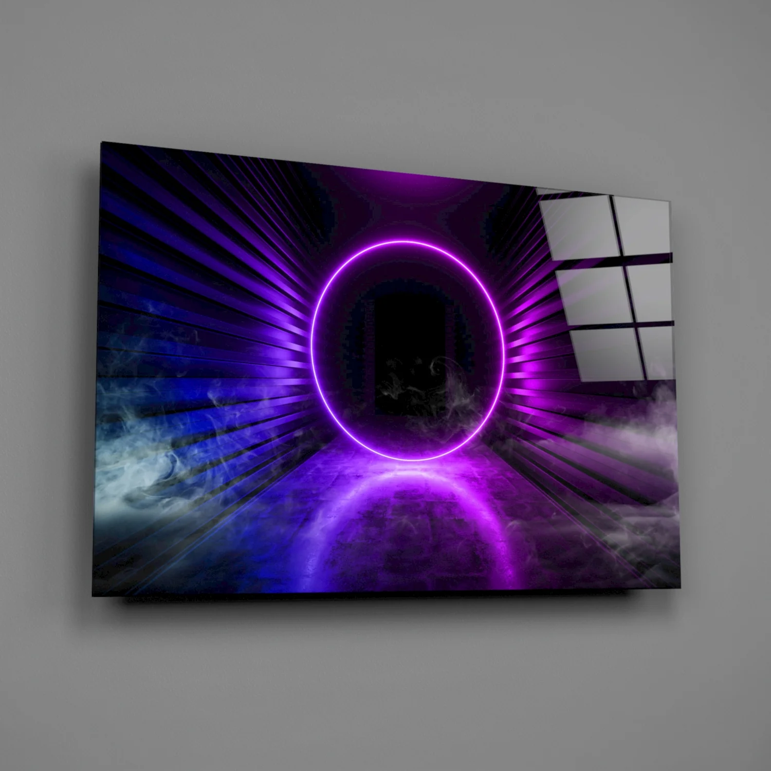 Neon Lights Glass Wall Art - Image 2