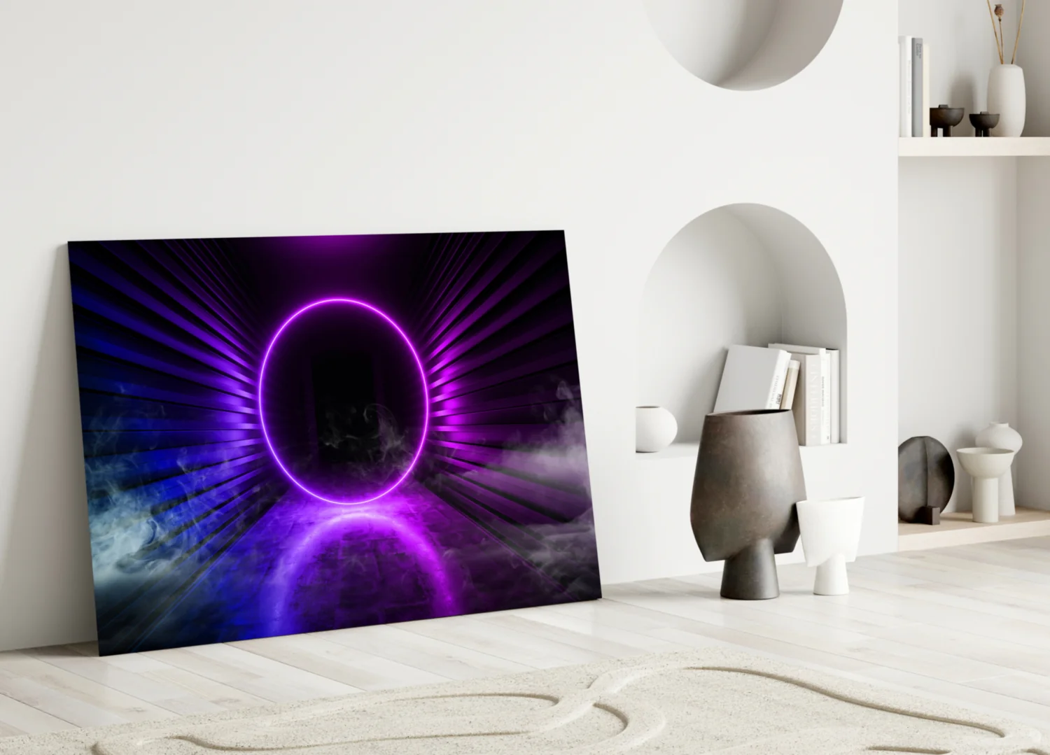 Neon Lights Glass Wall Art - Image 3